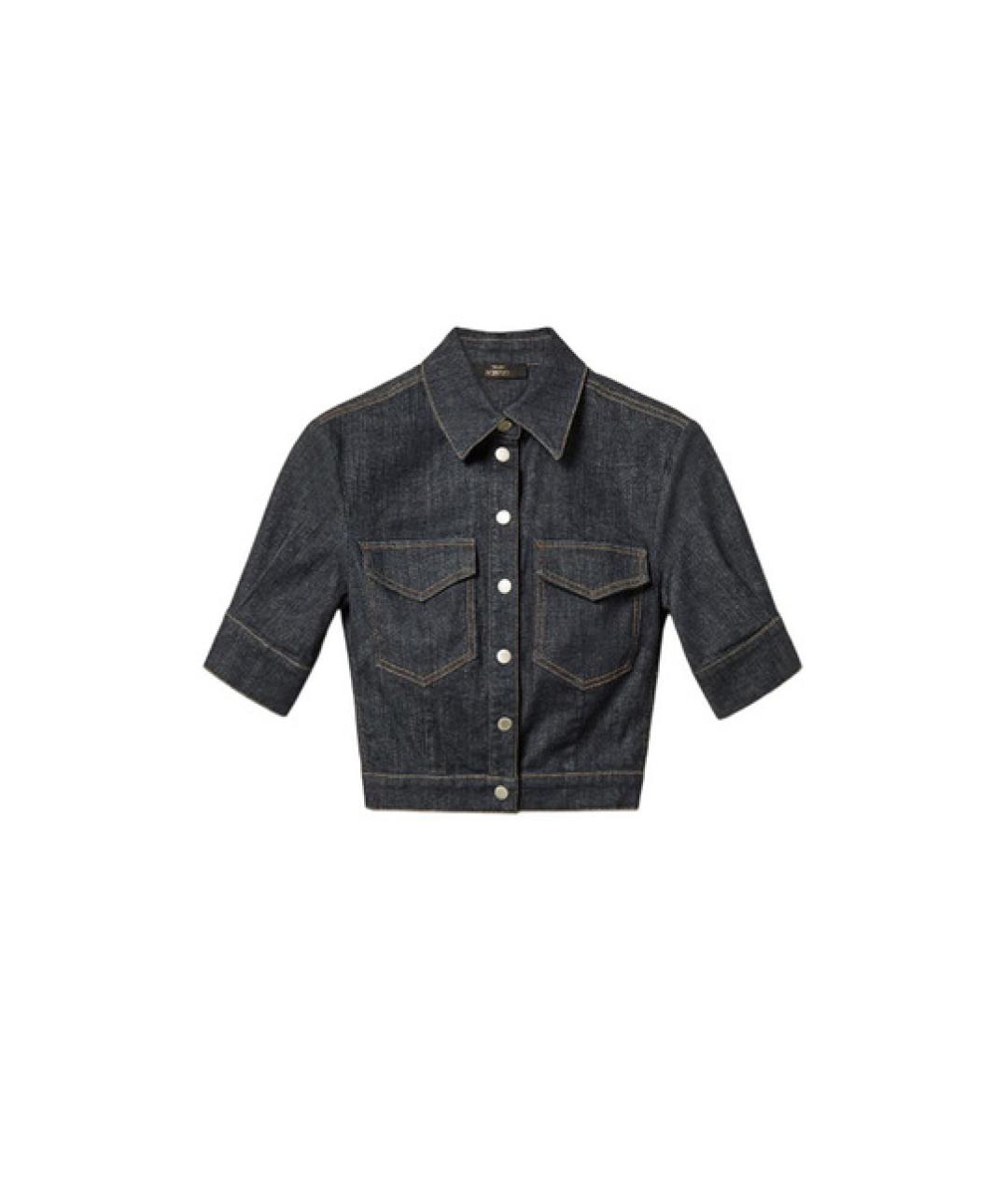 TWIN-SET Темно-синяя хлопковая куртка, фото 6