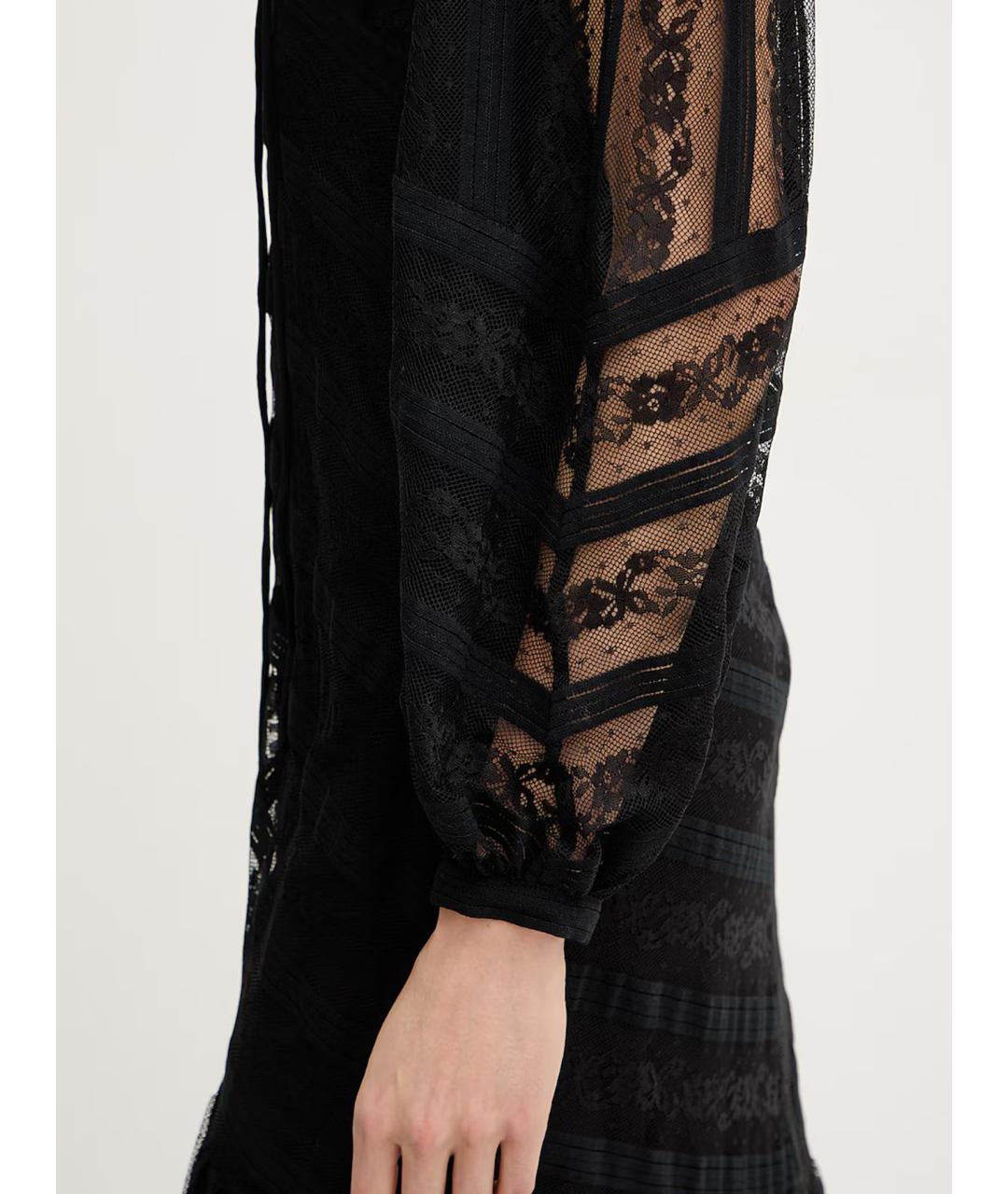 TWIN-SET Черное полиамидовое коктейльное платье, фото 5