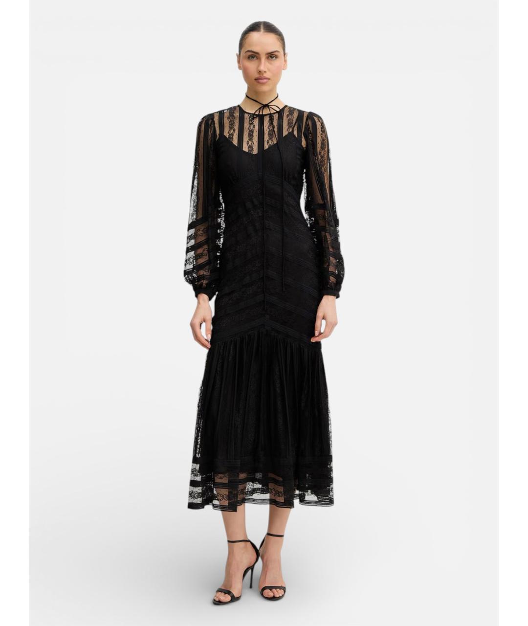 TWIN-SET Черное полиамидовое коктейльное платье, фото 6