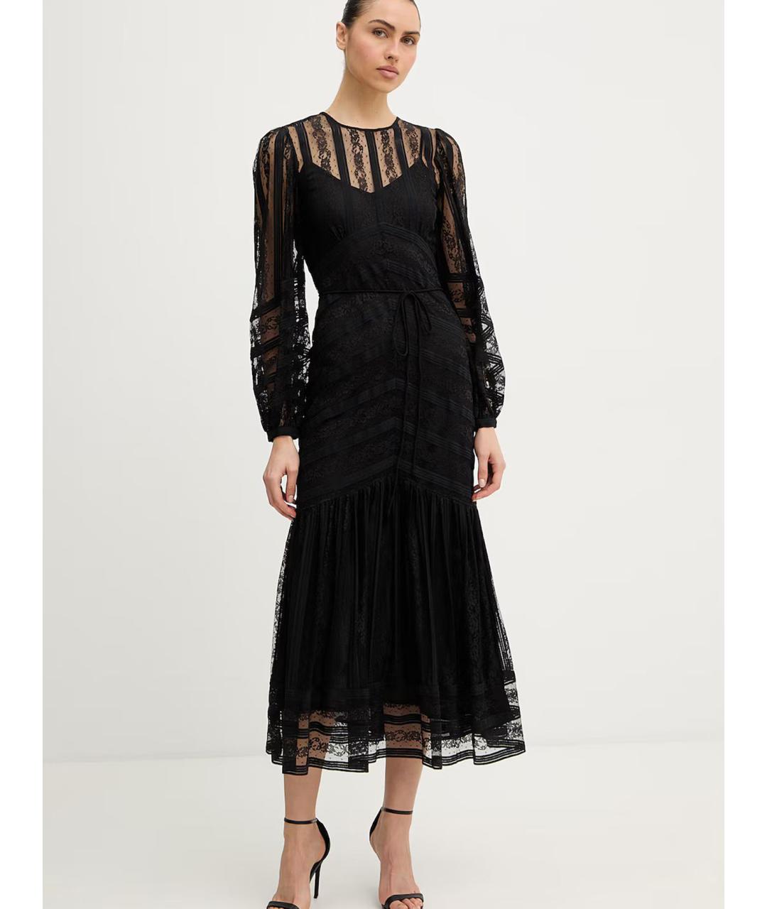 TWIN-SET Черное полиамидовое коктейльное платье, фото 2