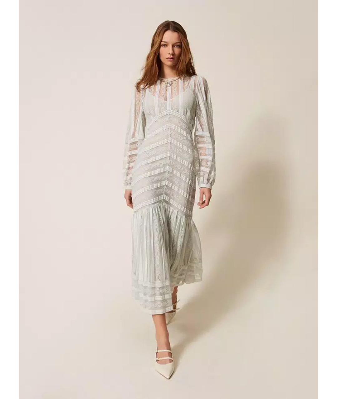 TWIN-SET Серое повседневное платье, фото 2