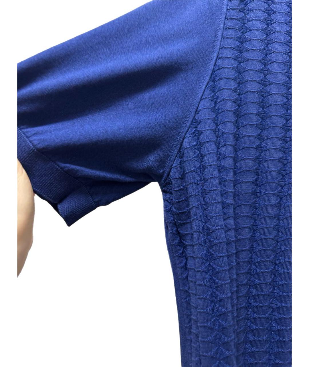 ZILLI Темно-синее поло с коротким рукавом, фото 2