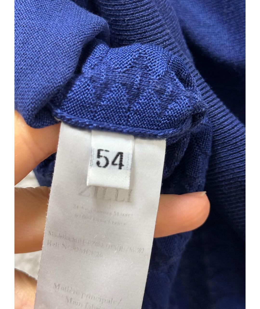 ZILLI Темно-синее поло с коротким рукавом, фото 4