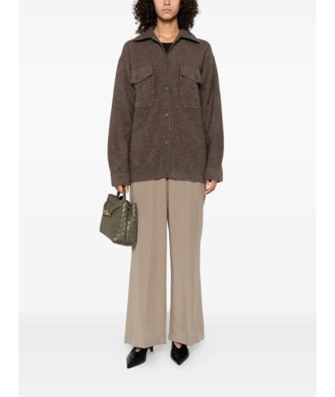 P.A.R.O.S.H. Коричневая шерстяная рубашка, фото 5