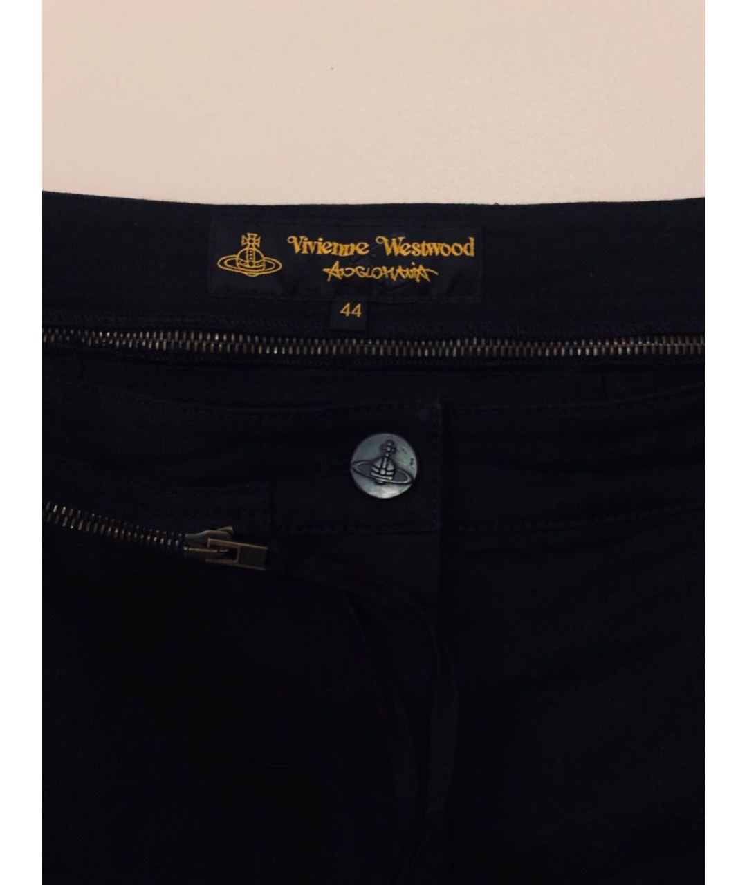 VIVIENNE WESTWOOD Черная хлопко-эластановая юбка мини, фото 6