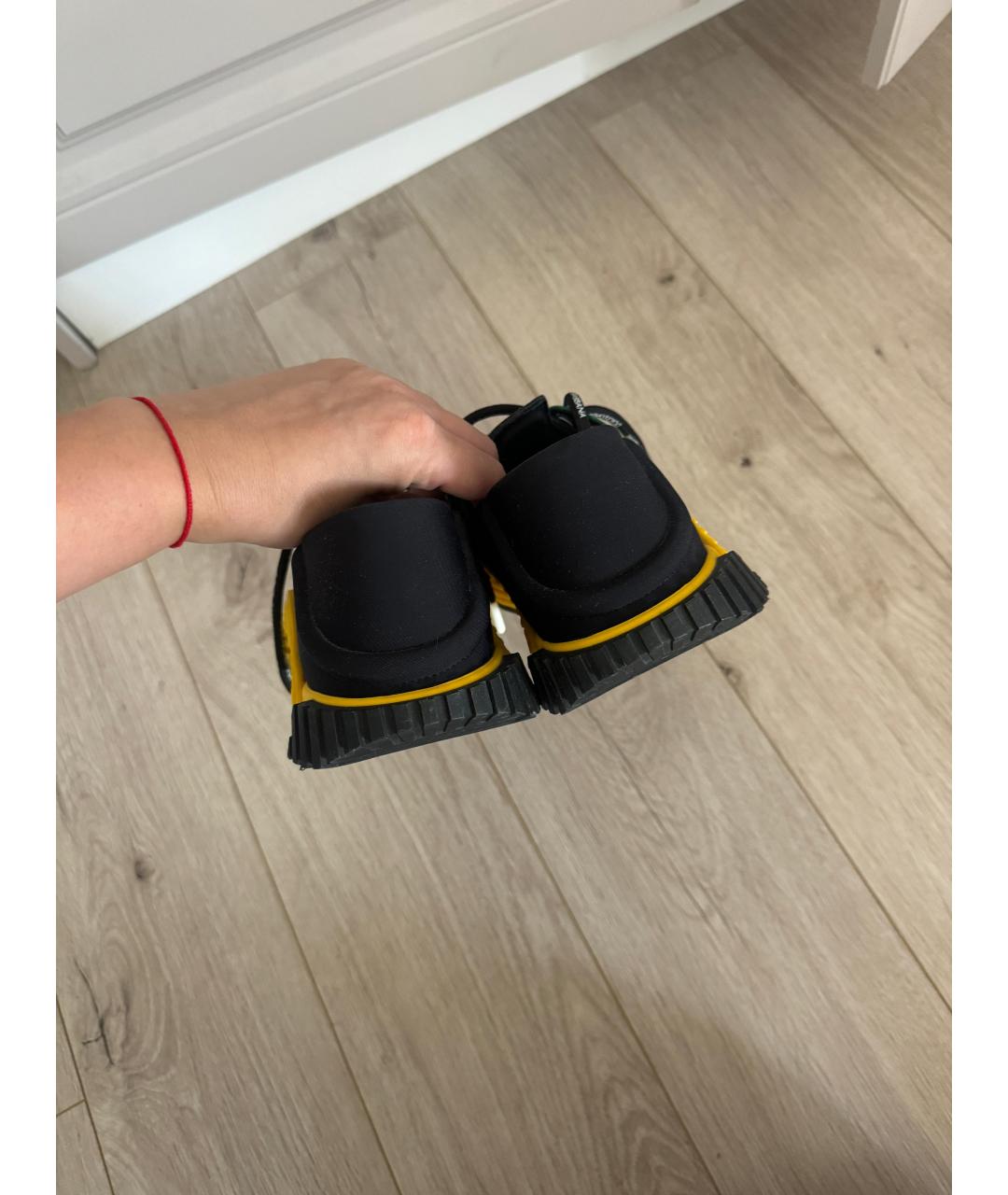 DOLCE&GABBANA Зеленые текстильные низкие кроссовки / кеды, фото 4