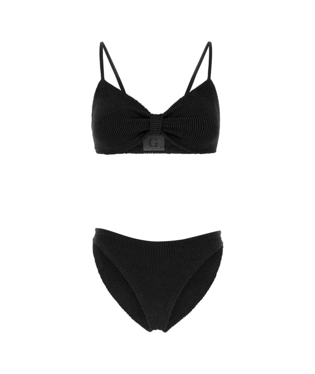 HUNZA G Черный полиамидовый купальник, фото 1