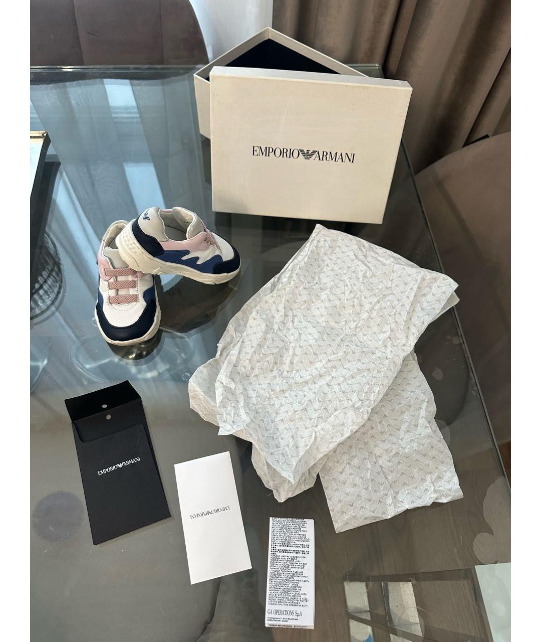 EMPORIO ARMANI Кожаные кеды, фото 6