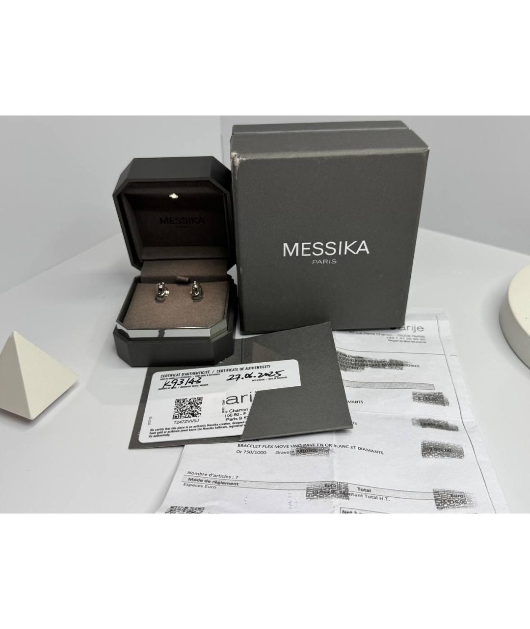 MESSIKA Серебряные серьги из белого золота, фото 4