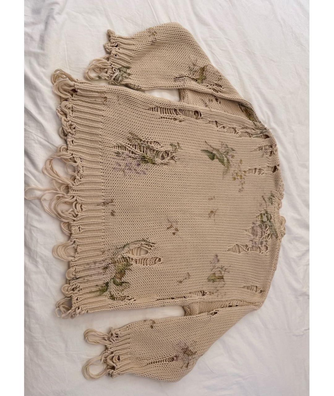 R13 Бежевый хлопковый джемпер / свитер, фото 3