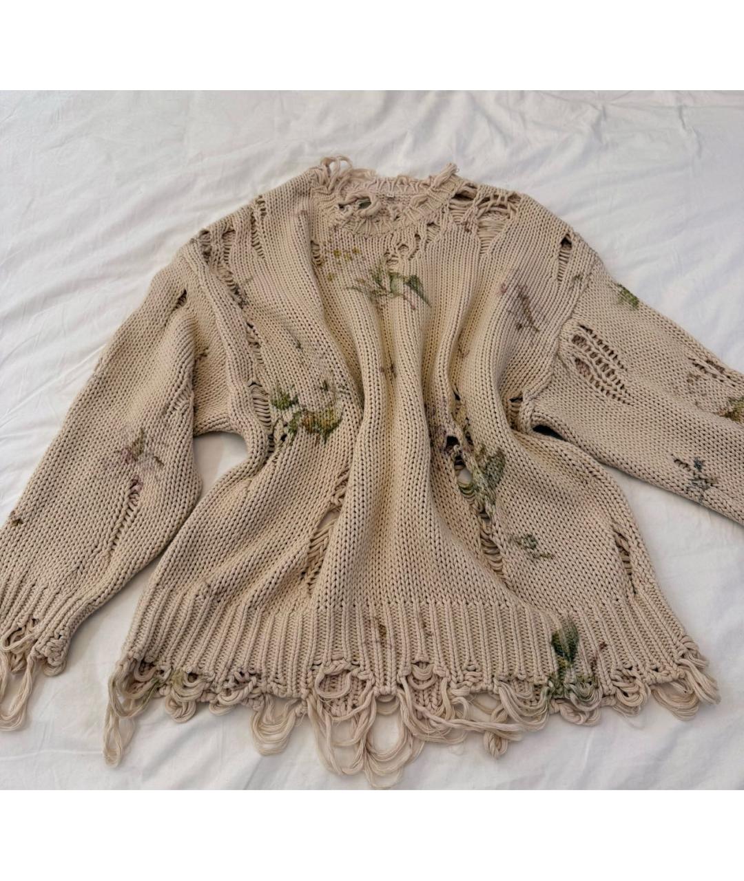 R13 Бежевый хлопковый джемпер / свитер, фото 2