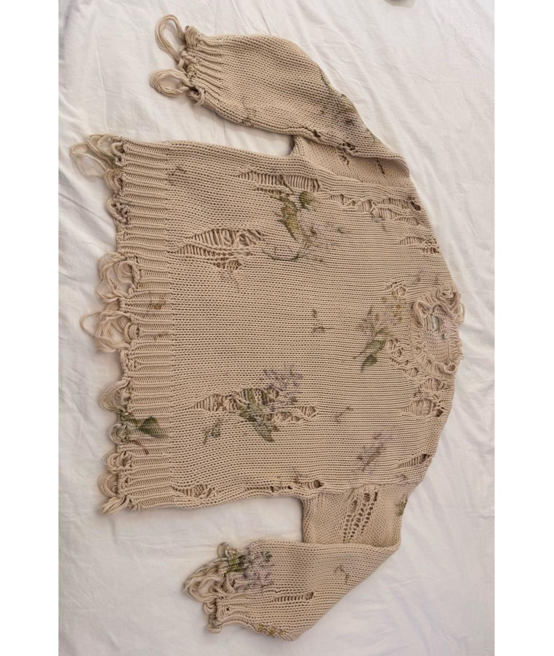 R13 Бежевый хлопковый джемпер / свитер, фото 9