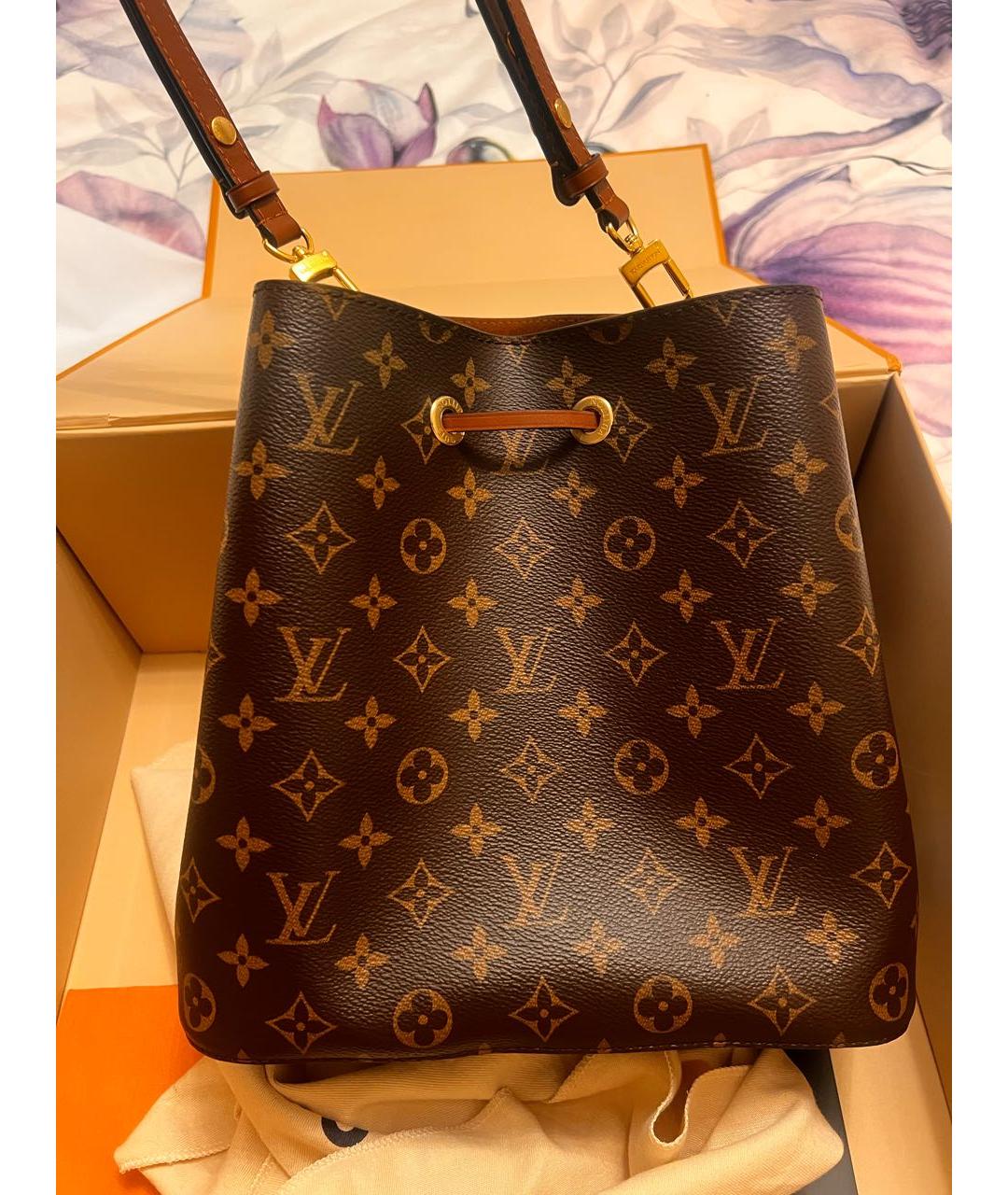 LOUIS VUITTON Коричневая сумка тоут, фото 3