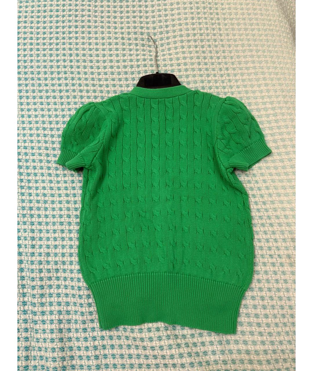 RALPH LAUREN Зеленый хлопковый кардиган, фото 5