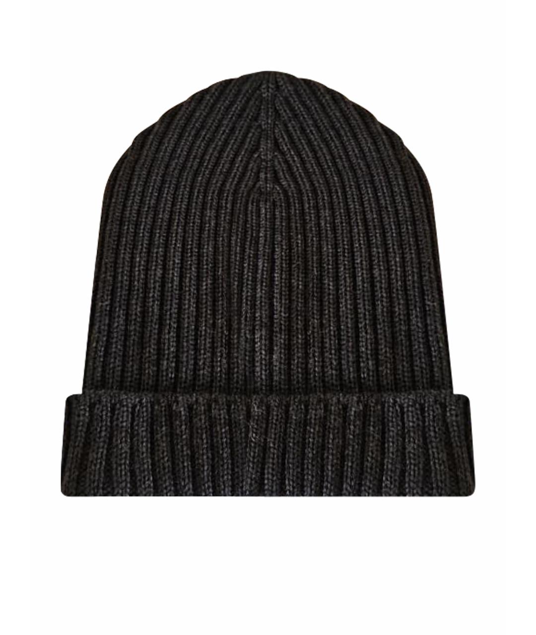 PRADA Черная шерстяная шапка, фото 1