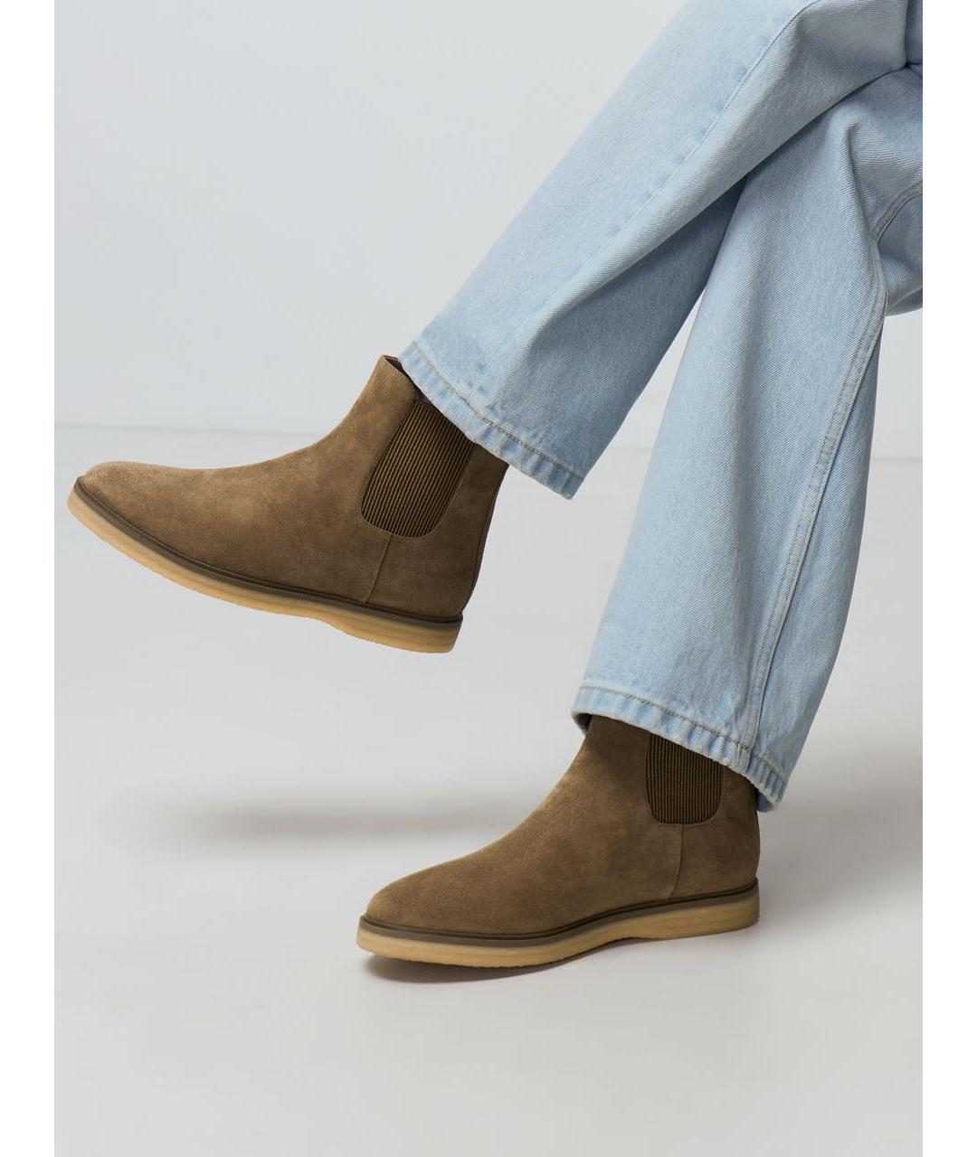 12 STOREEZ Коричневые замшевые ботинки, фото 8