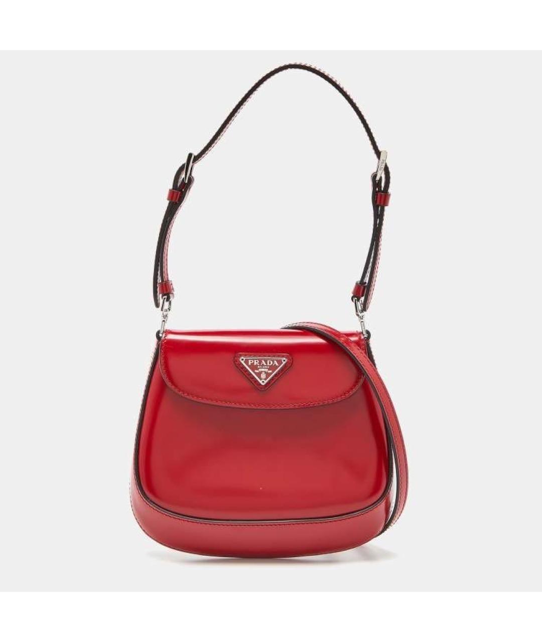 PRADA Красная сумка через плечо из лакированной кожи, фото 7