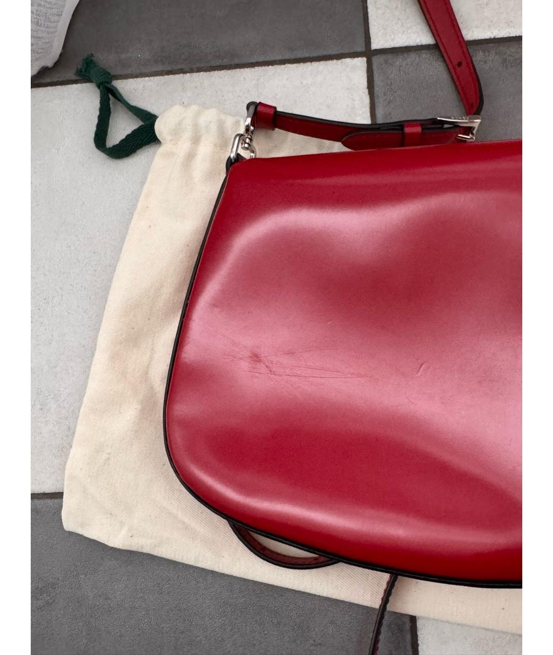 PRADA Красная сумка через плечо из лакированной кожи, фото 3