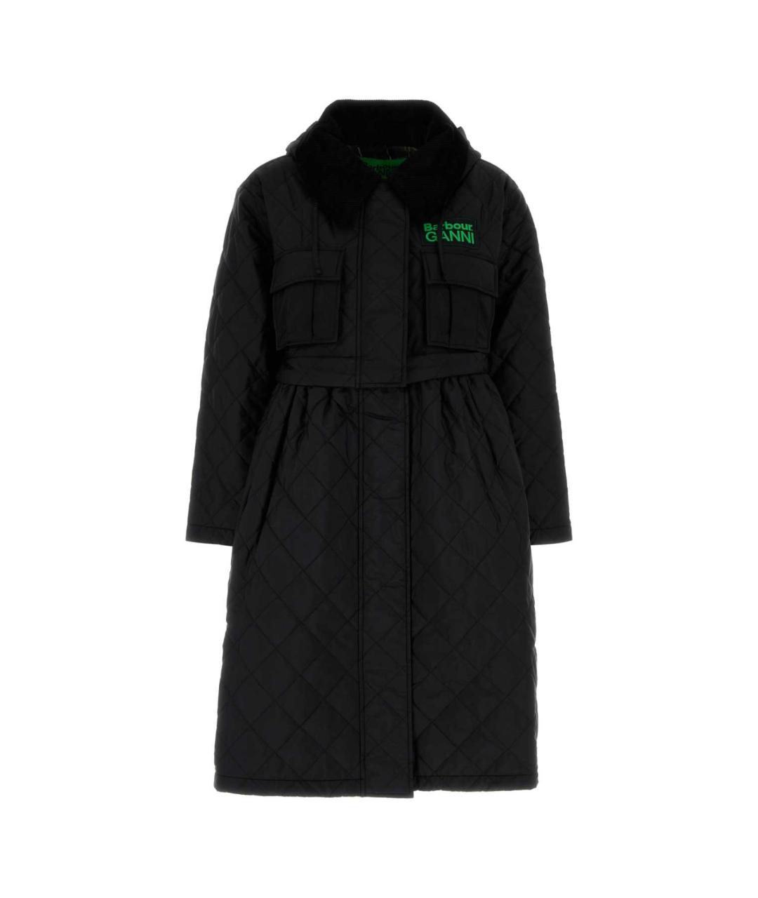 BARBOUR Черное полиэстеровое пальто, фото 1