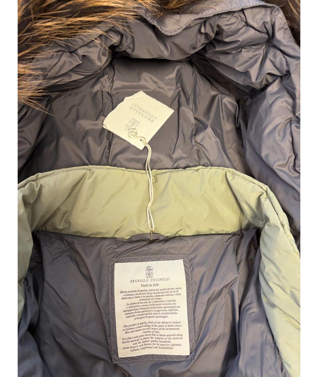 BRUNELLO CUCINELLI Хаки куртка, фото 3