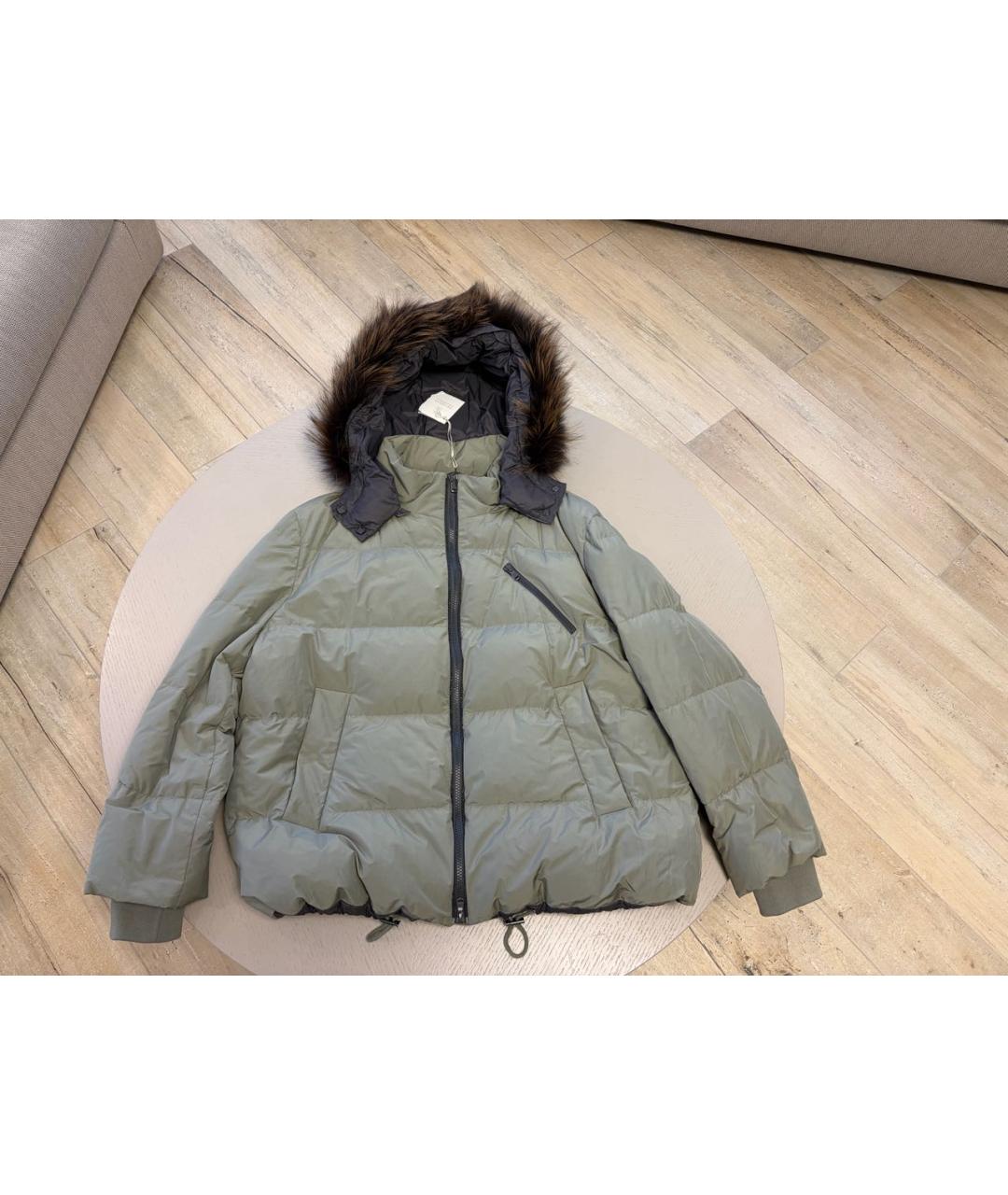 BRUNELLO CUCINELLI Хаки куртка, фото 9