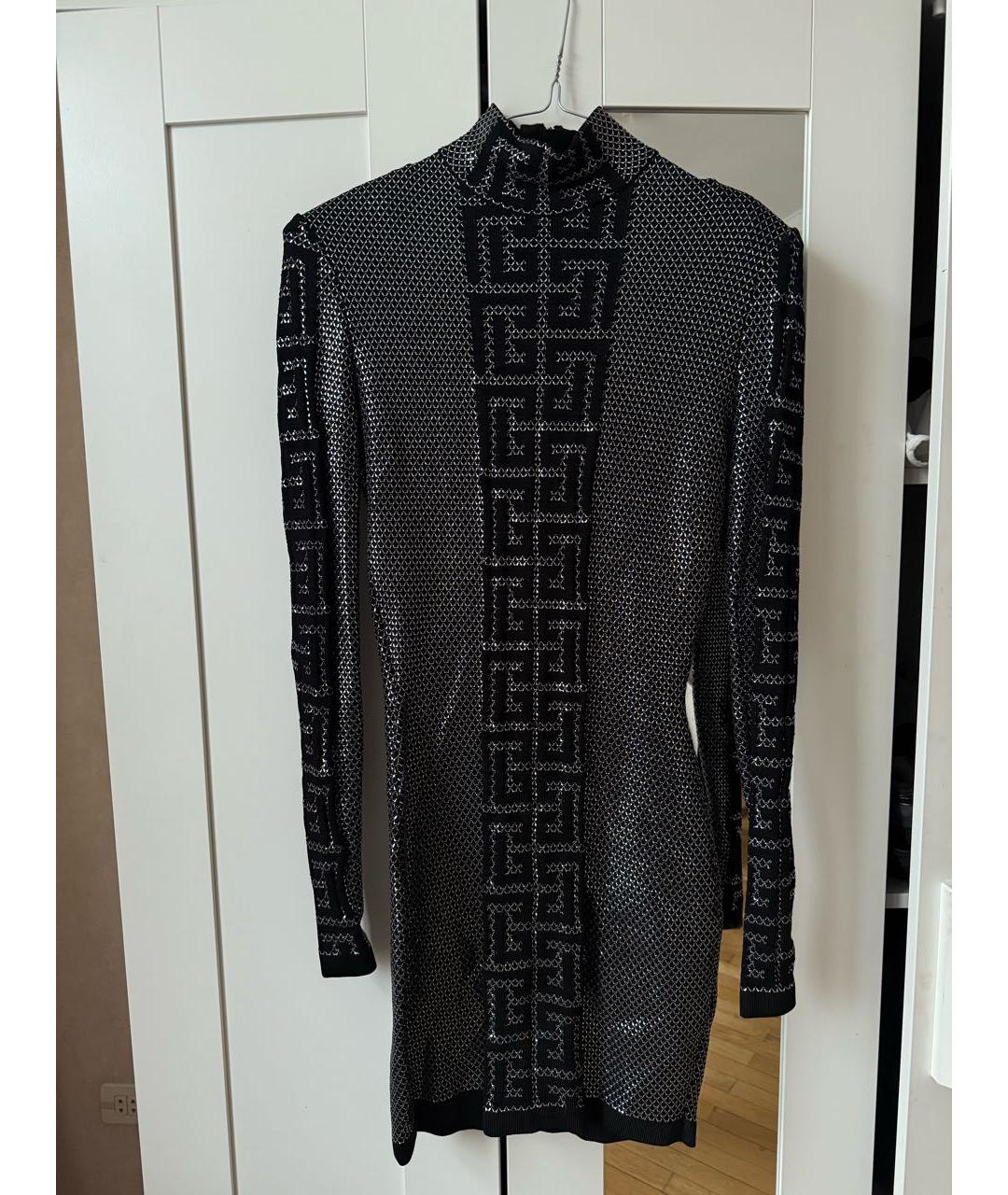 BALMAIN Серебряное хлопковое вечернее платье, фото 4