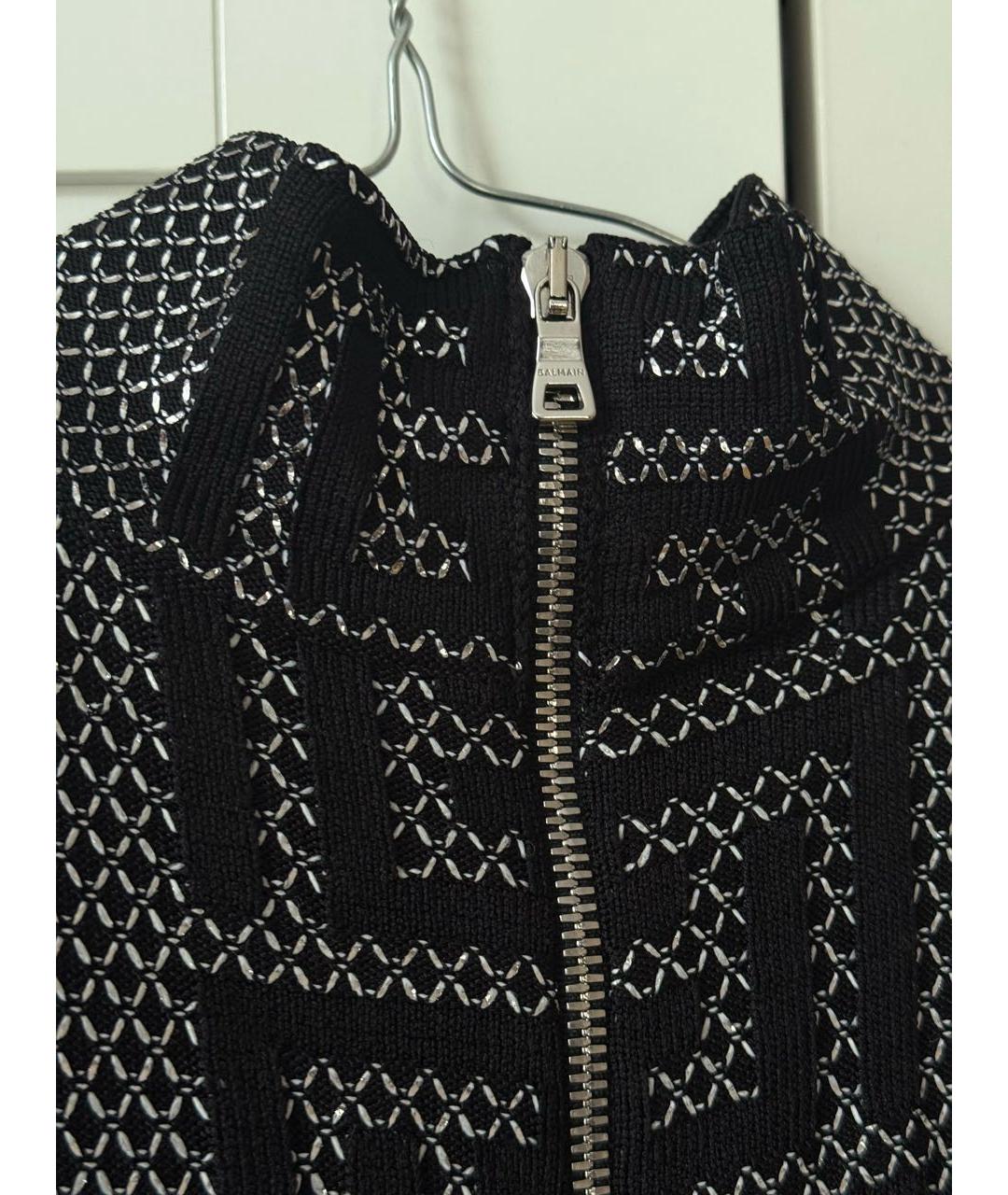 BALMAIN Серебряное хлопковое вечернее платье, фото 3