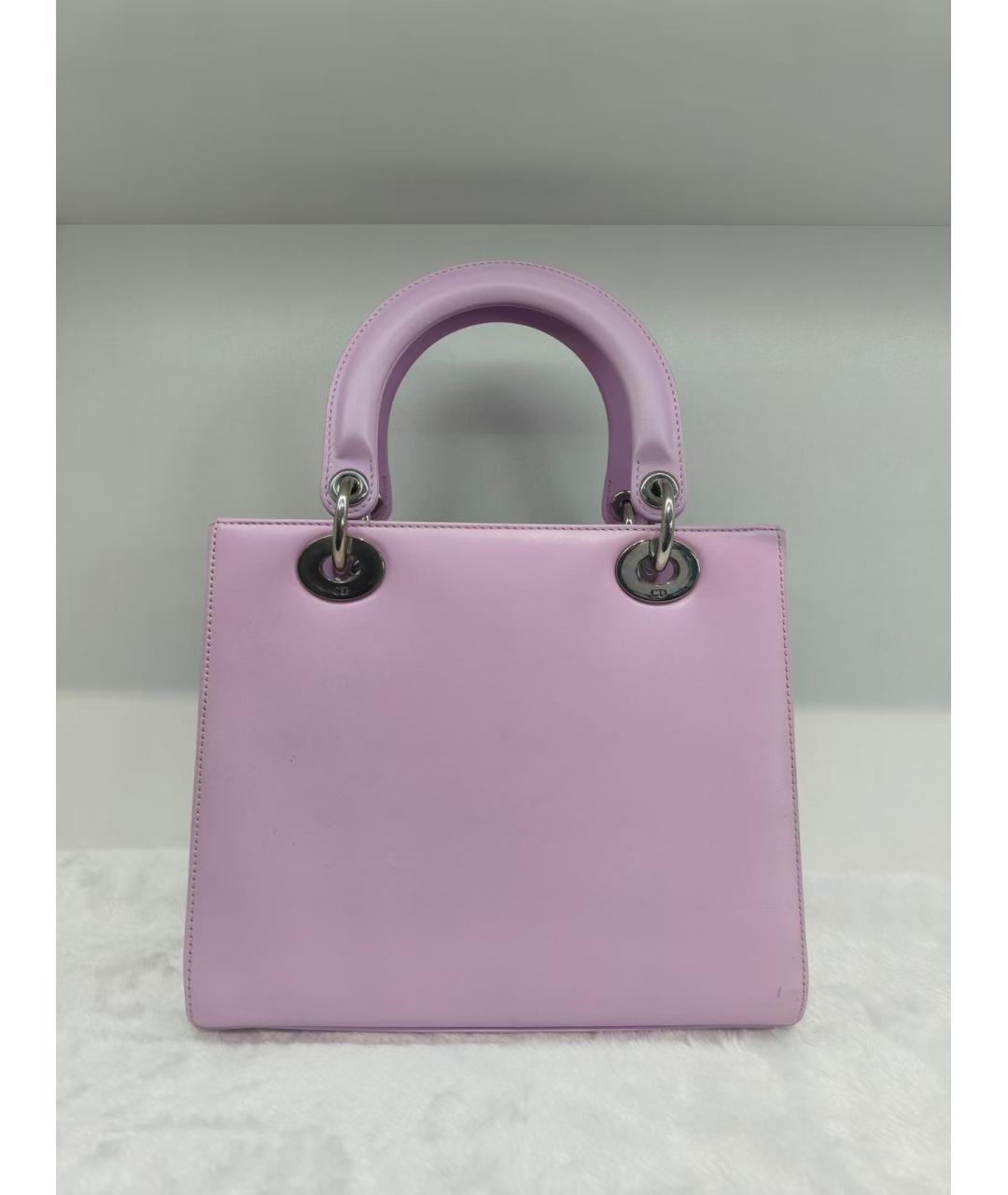 CHRISTIAN DIOR Розовая кожаная сумка через плечо, фото 4