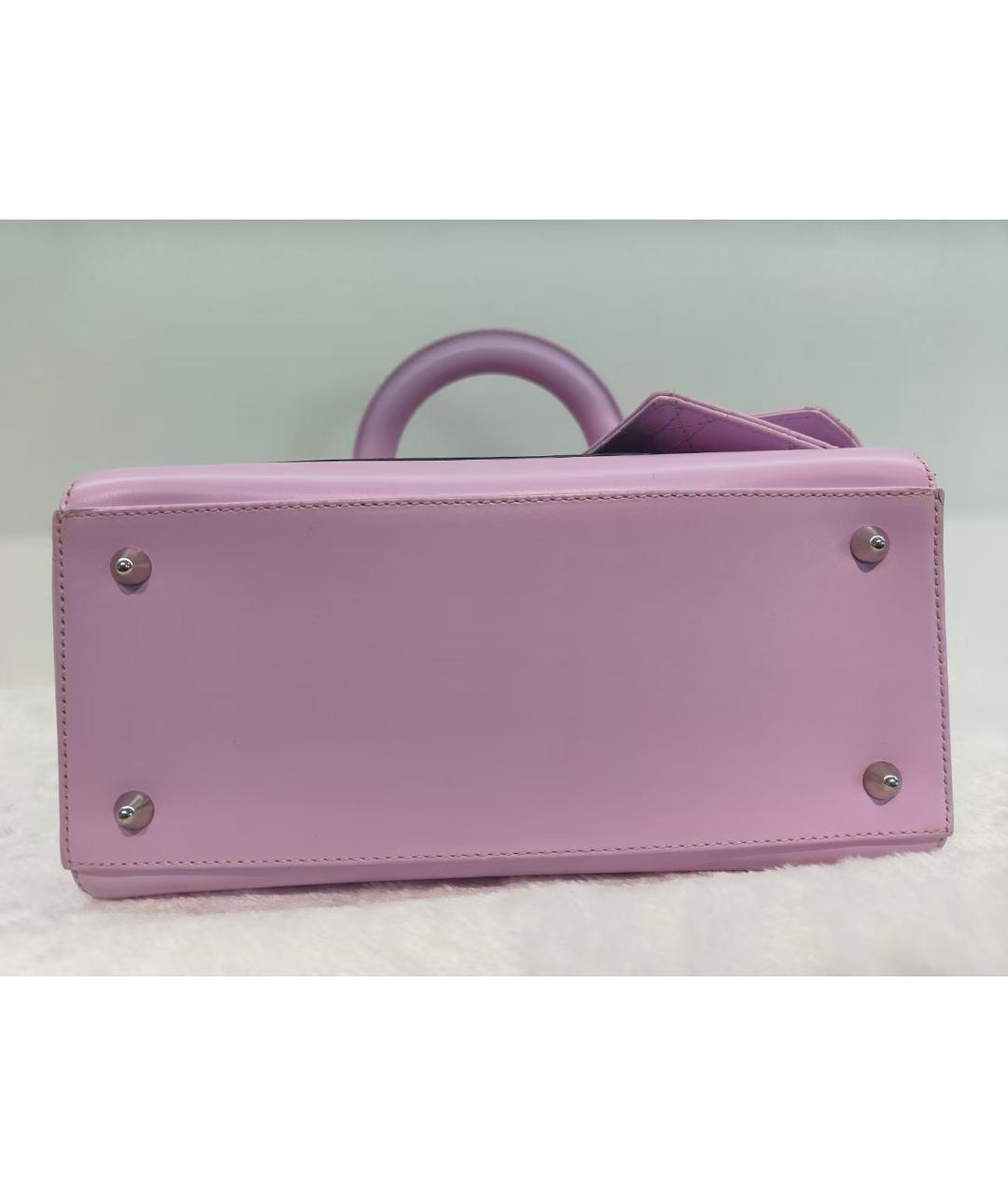 CHRISTIAN DIOR Розовая кожаная сумка через плечо, фото 6