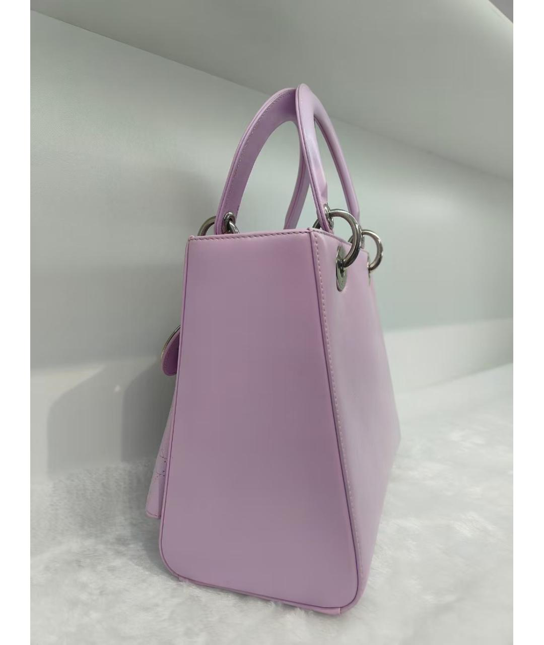 CHRISTIAN DIOR Розовая кожаная сумка через плечо, фото 5