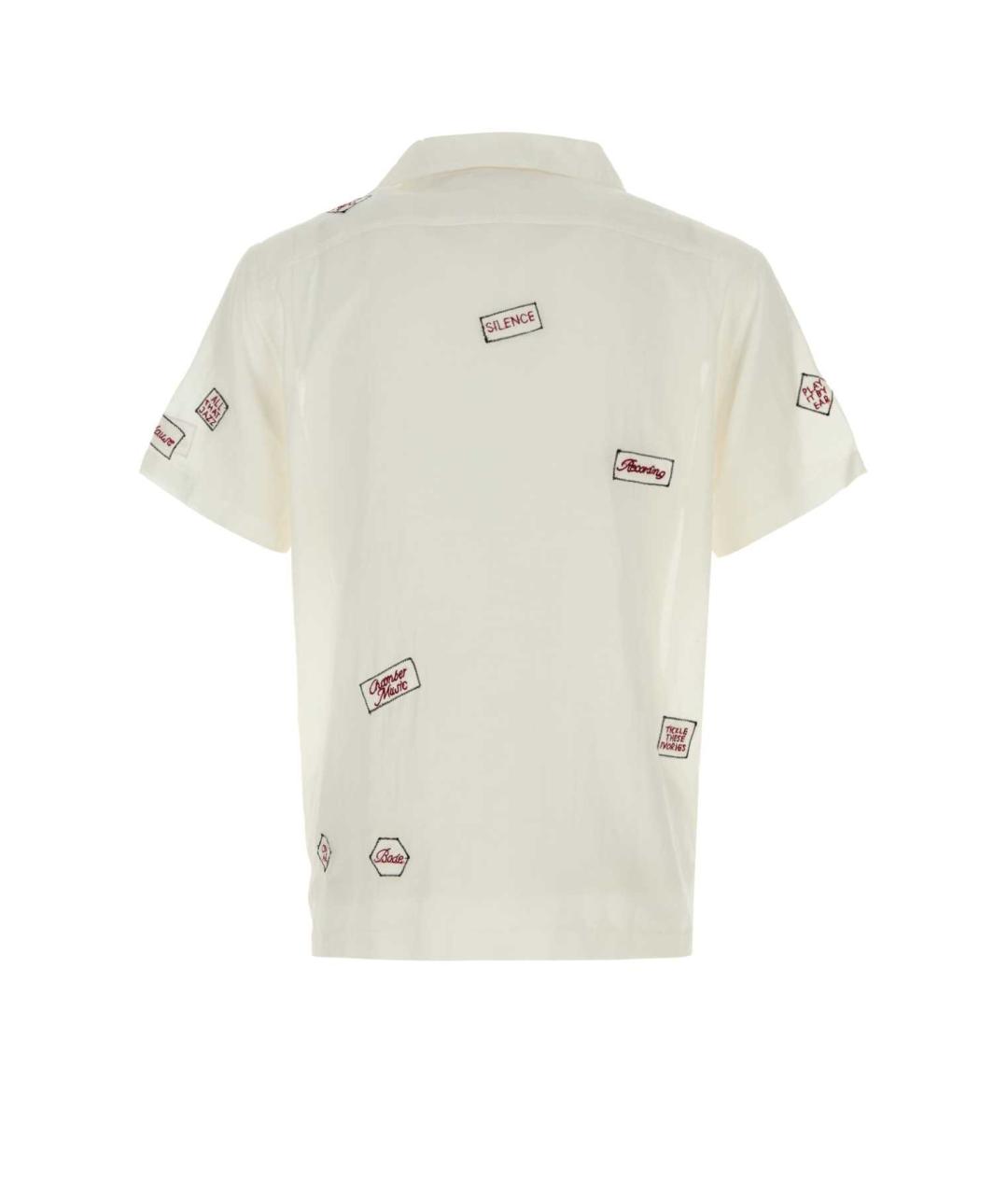 BODE Белая хлопко-шелковая кэжуал рубашка, фото 2