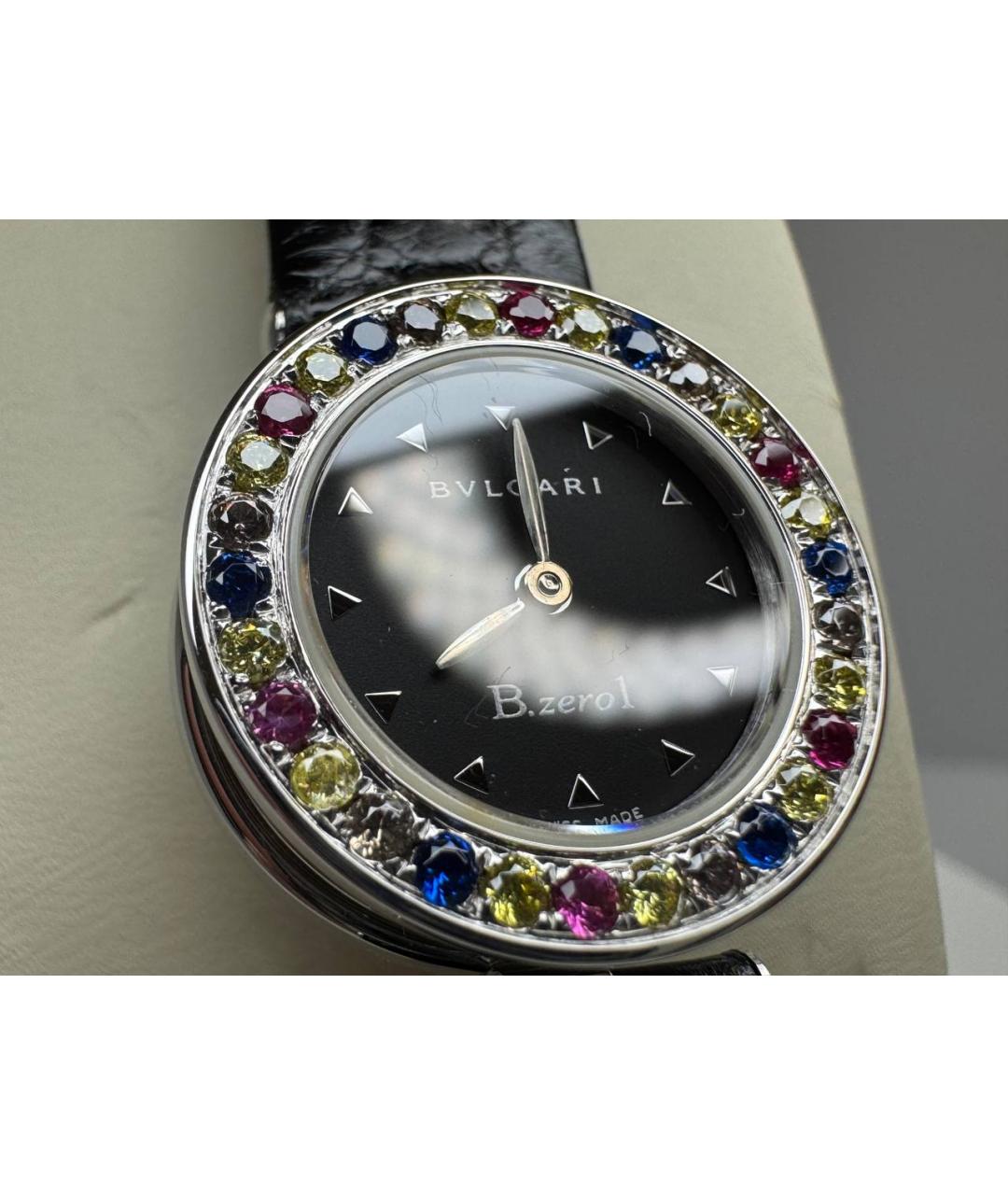 BVLGARI Черные металлические часы, фото 7