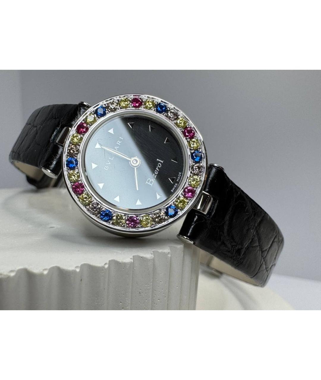 BVLGARI Черные металлические часы, фото 2