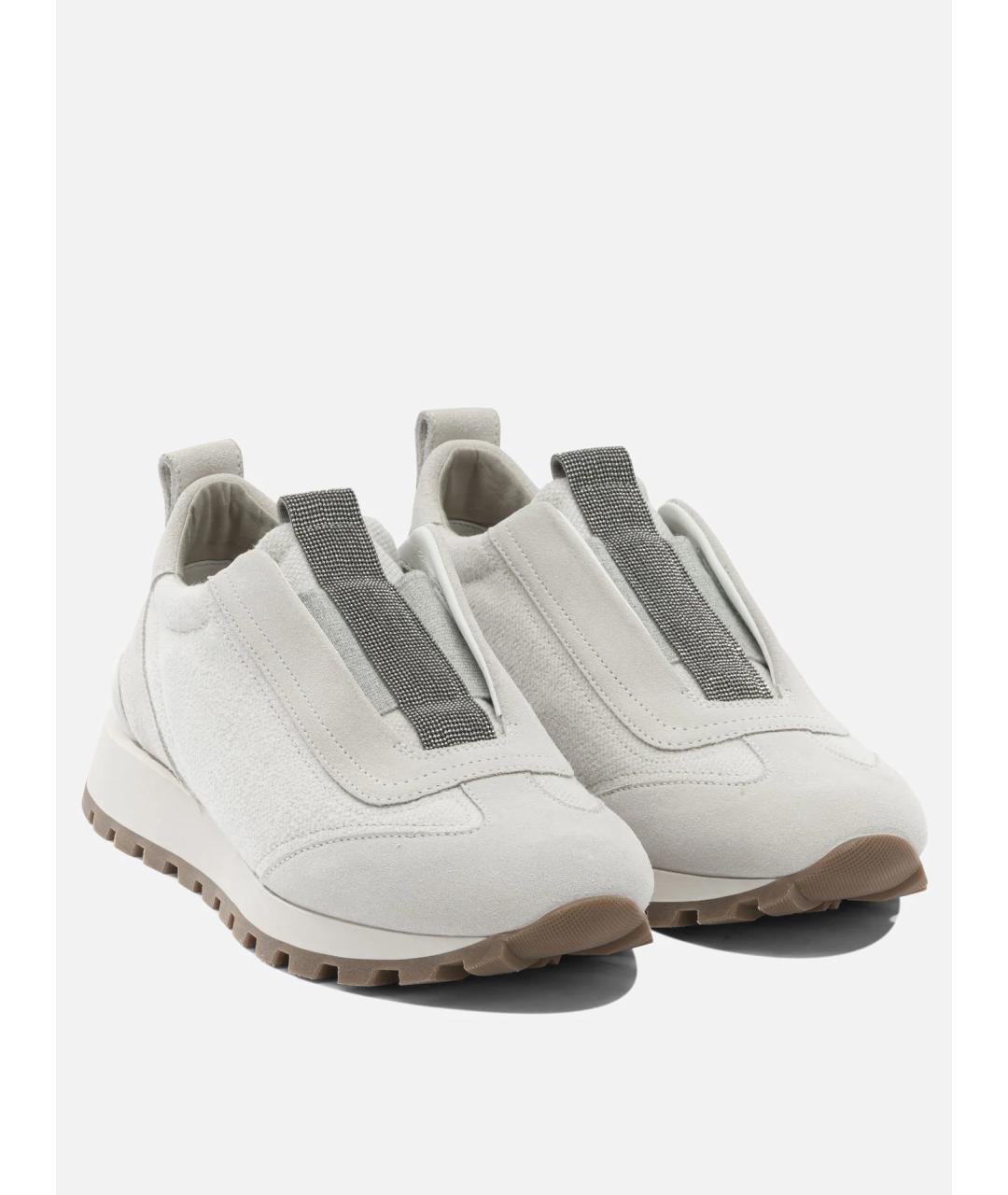 BRUNELLO CUCINELLI Серые текстильные кроссовки, фото 3