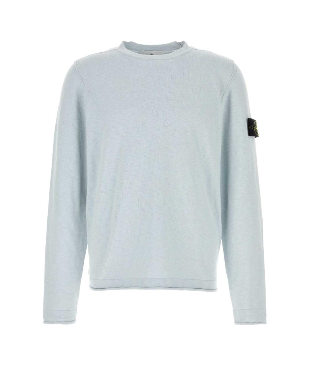 STONE ISLAND Голубой хлопковый джемпер / свитер, фото 1