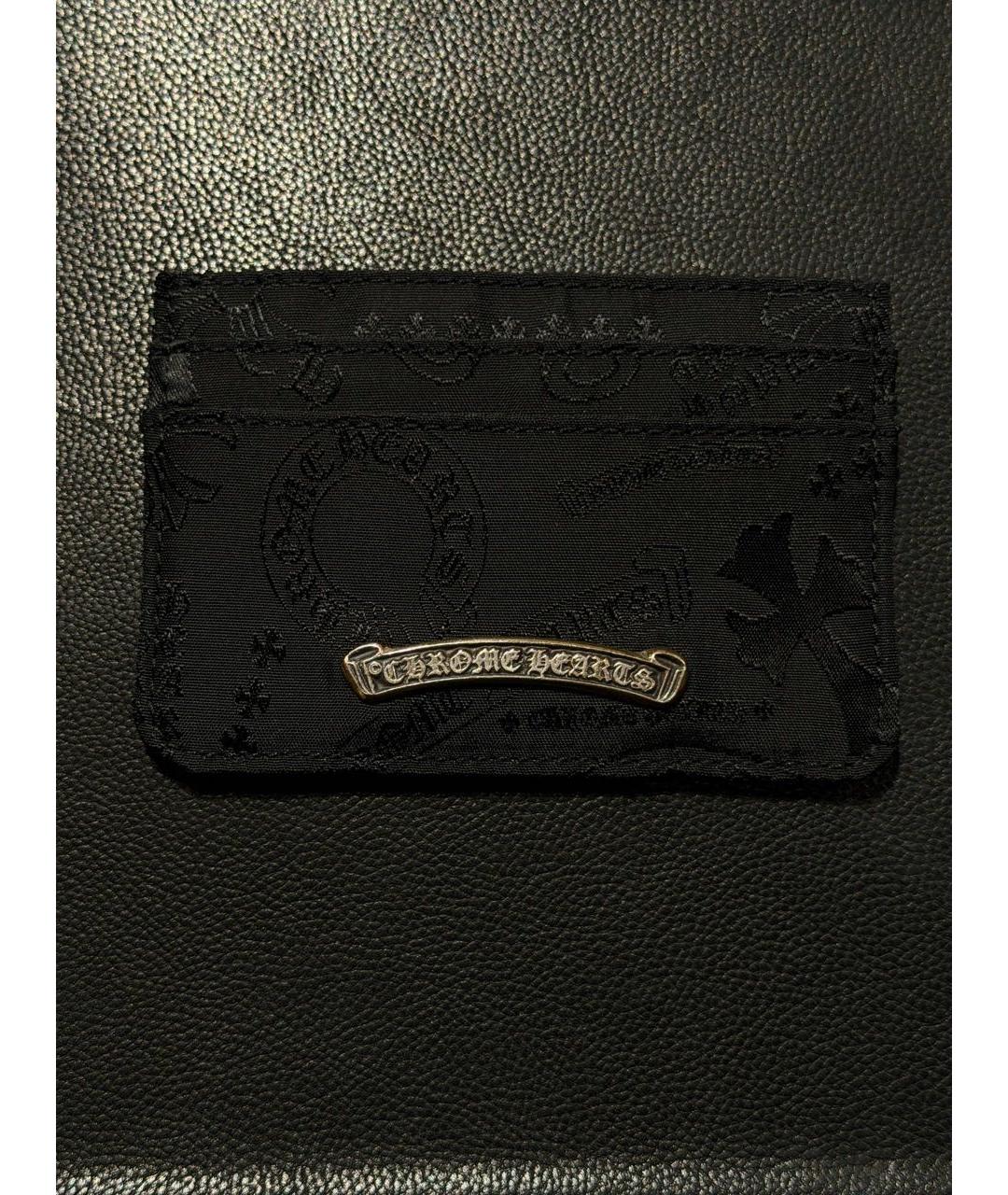 CHROME HEARTS Черный кожаный кардхолдер, фото 2