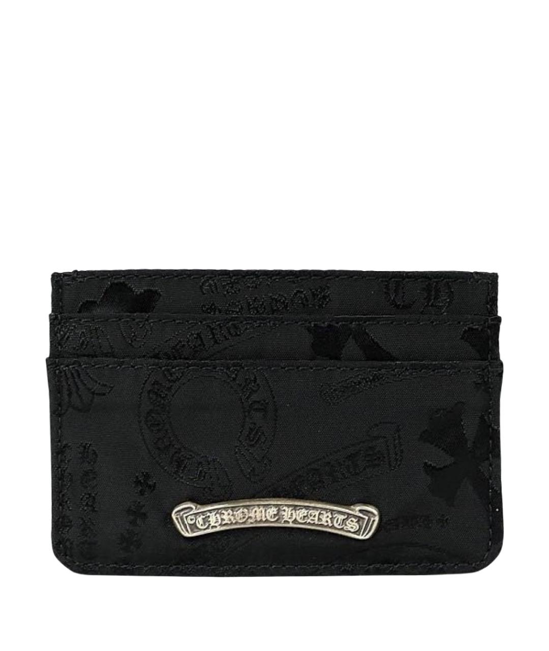 CHROME HEARTS Черный кожаный кардхолдер, фото 1