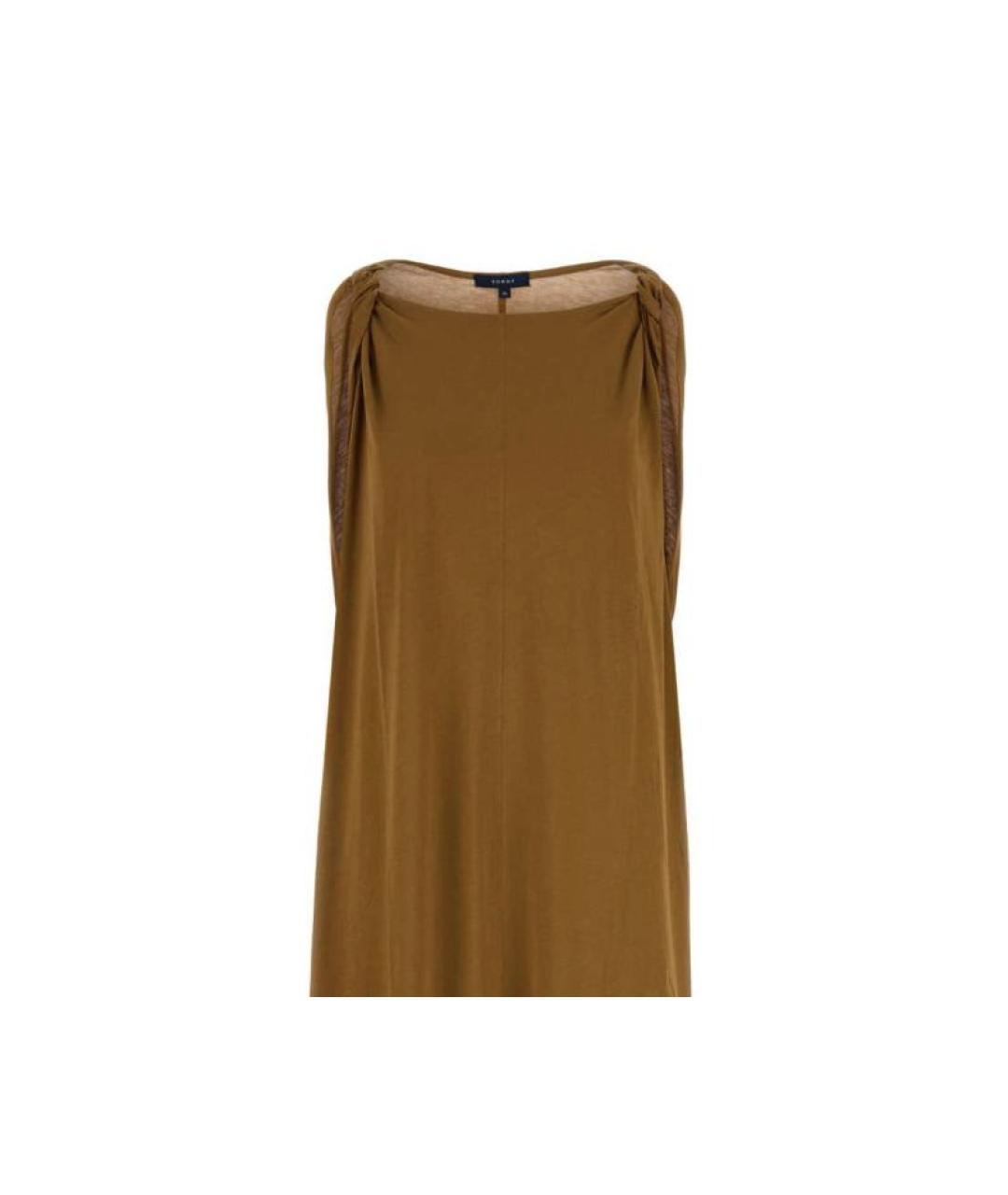 SOEUR Коричневое хлопковое платье, фото 3
