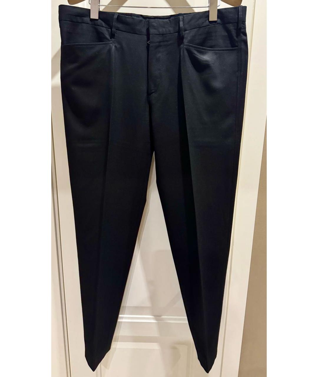 PRADA Черные шерстяные классические брюки, фото 6