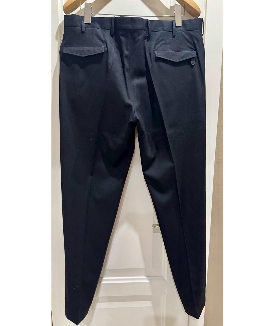 PRADA Черные шерстяные классические брюки, фото 2