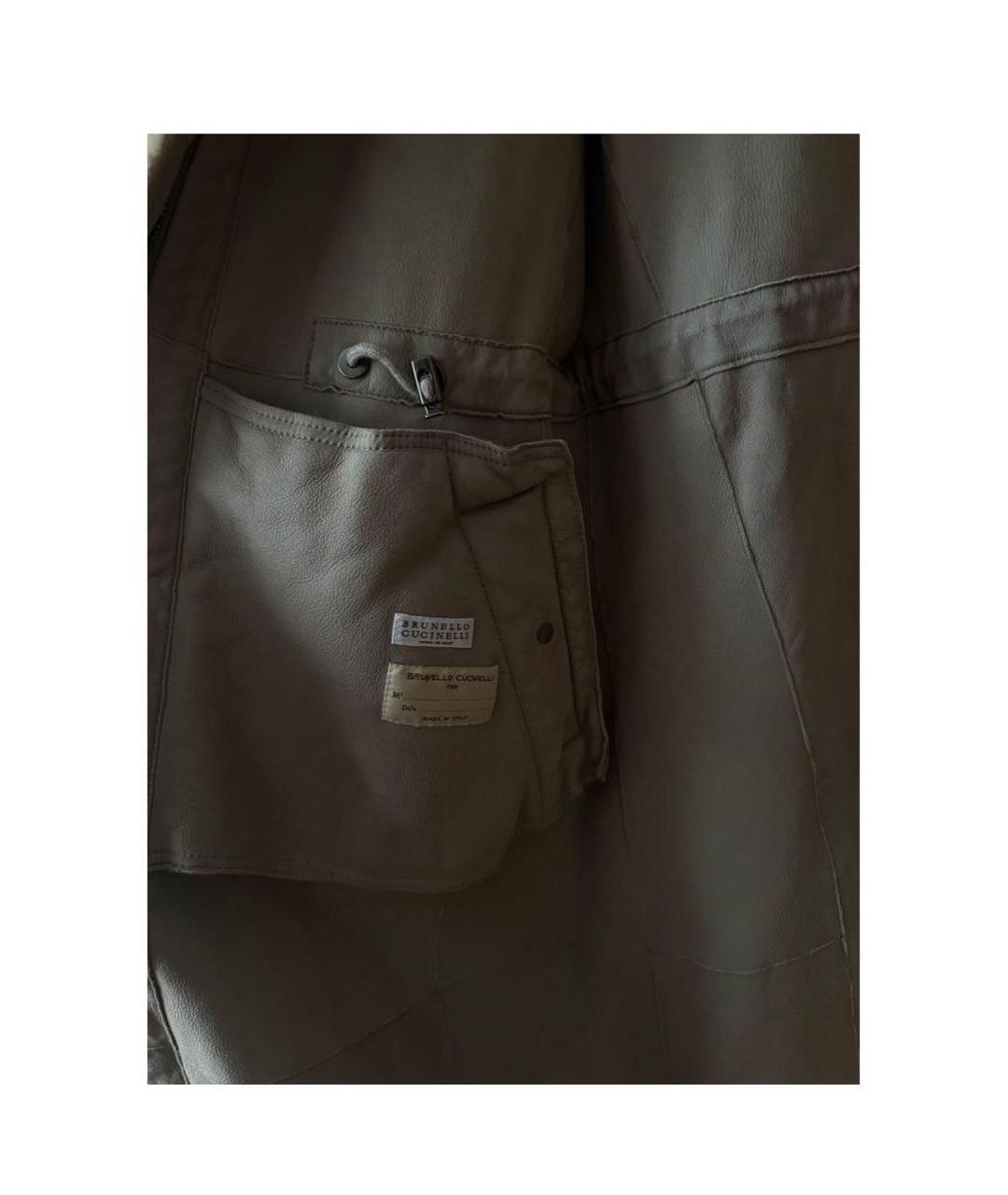 BRUNELLO CUCINELLI Коричневая меховая шуба, фото 4