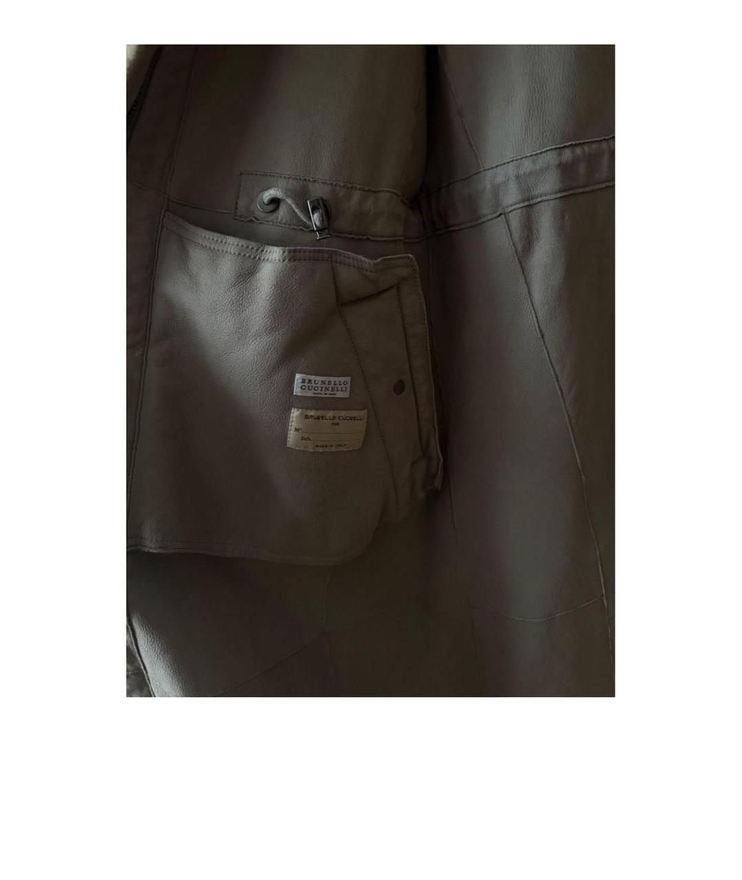 BRUNELLO CUCINELLI Коричневая меховая шуба, фото 3