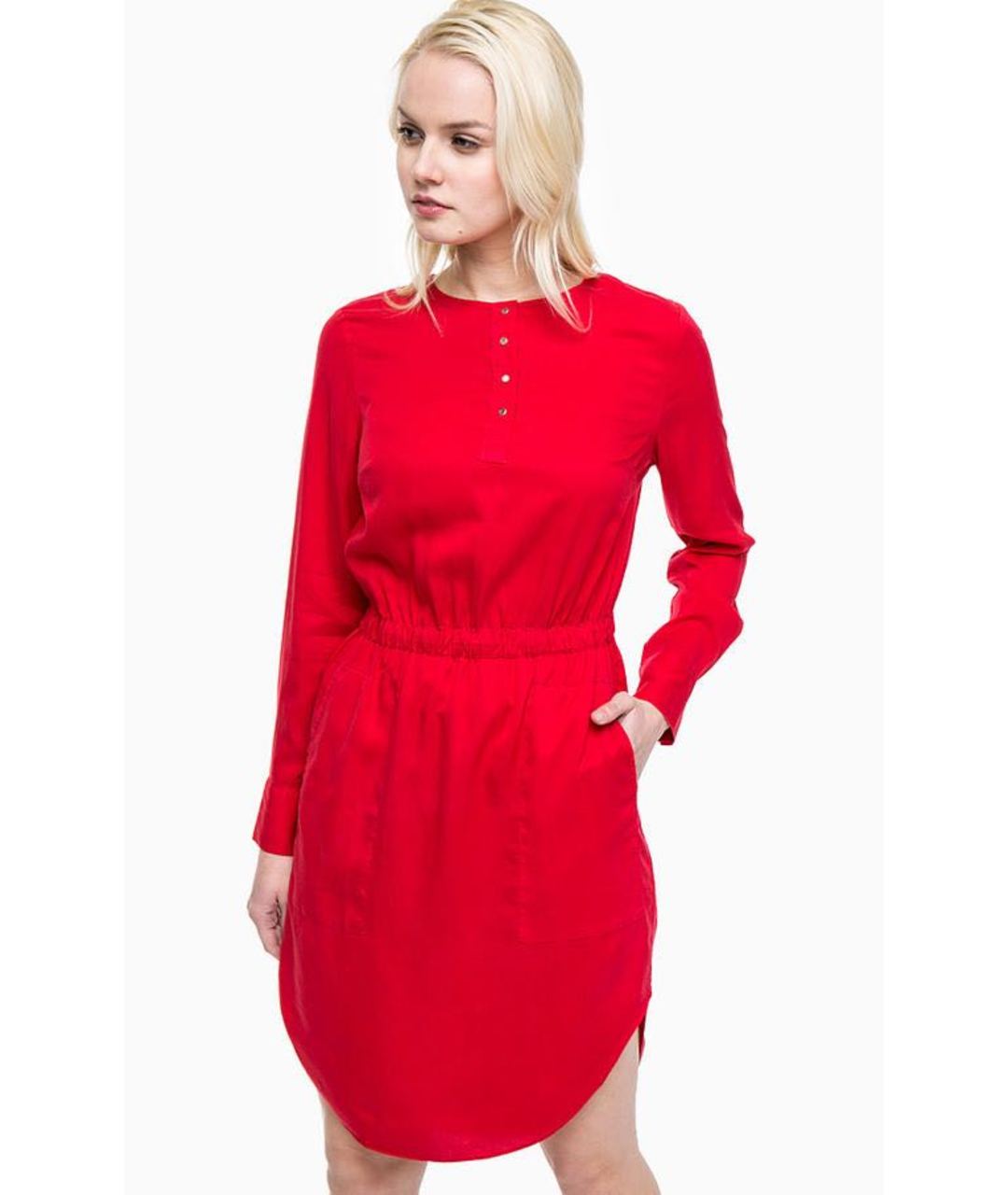 CALVIN KLEIN Красное повседневное платье, фото 4
