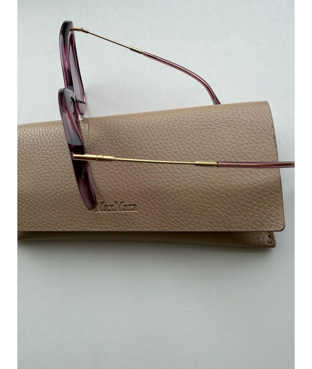 MAX MARA Фиолетовые пластиковые солнцезащитные очки, фото 6