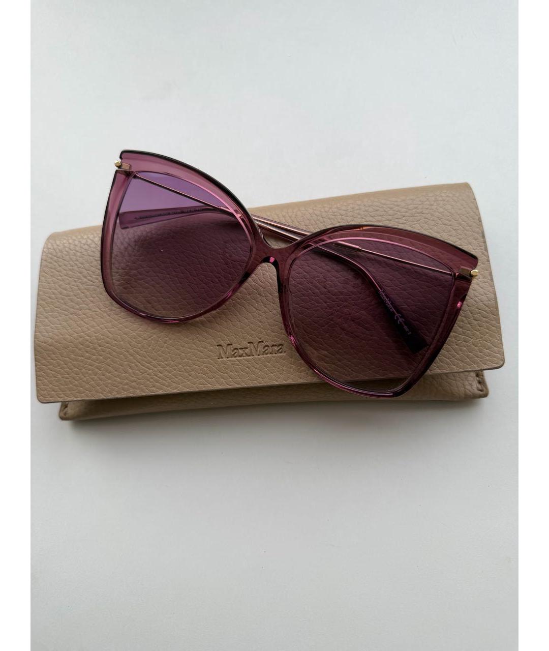 MAX MARA Фиолетовые пластиковые солнцезащитные очки, фото 4