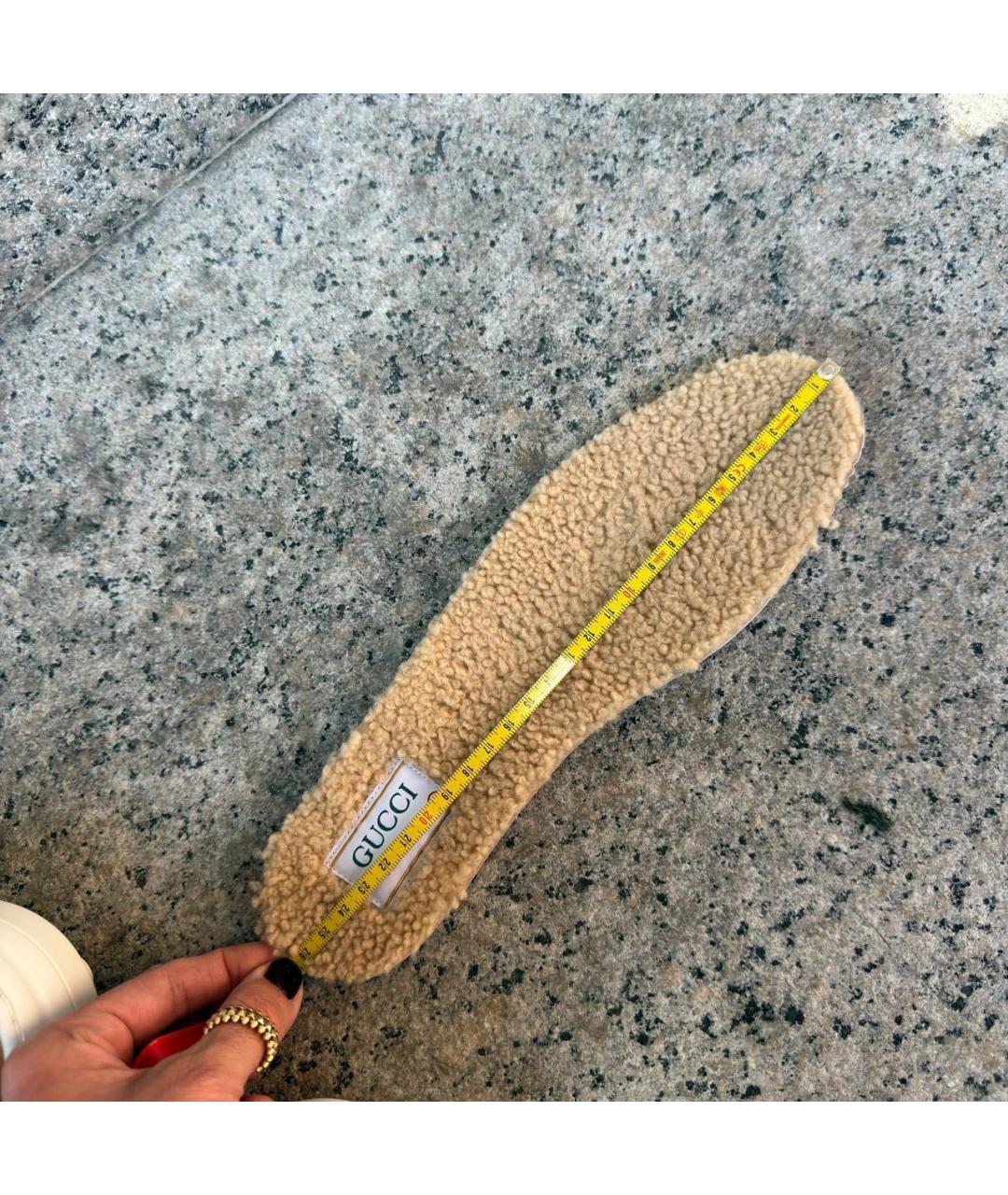 GUCCI Горчичные замшевые кеды, фото 8
