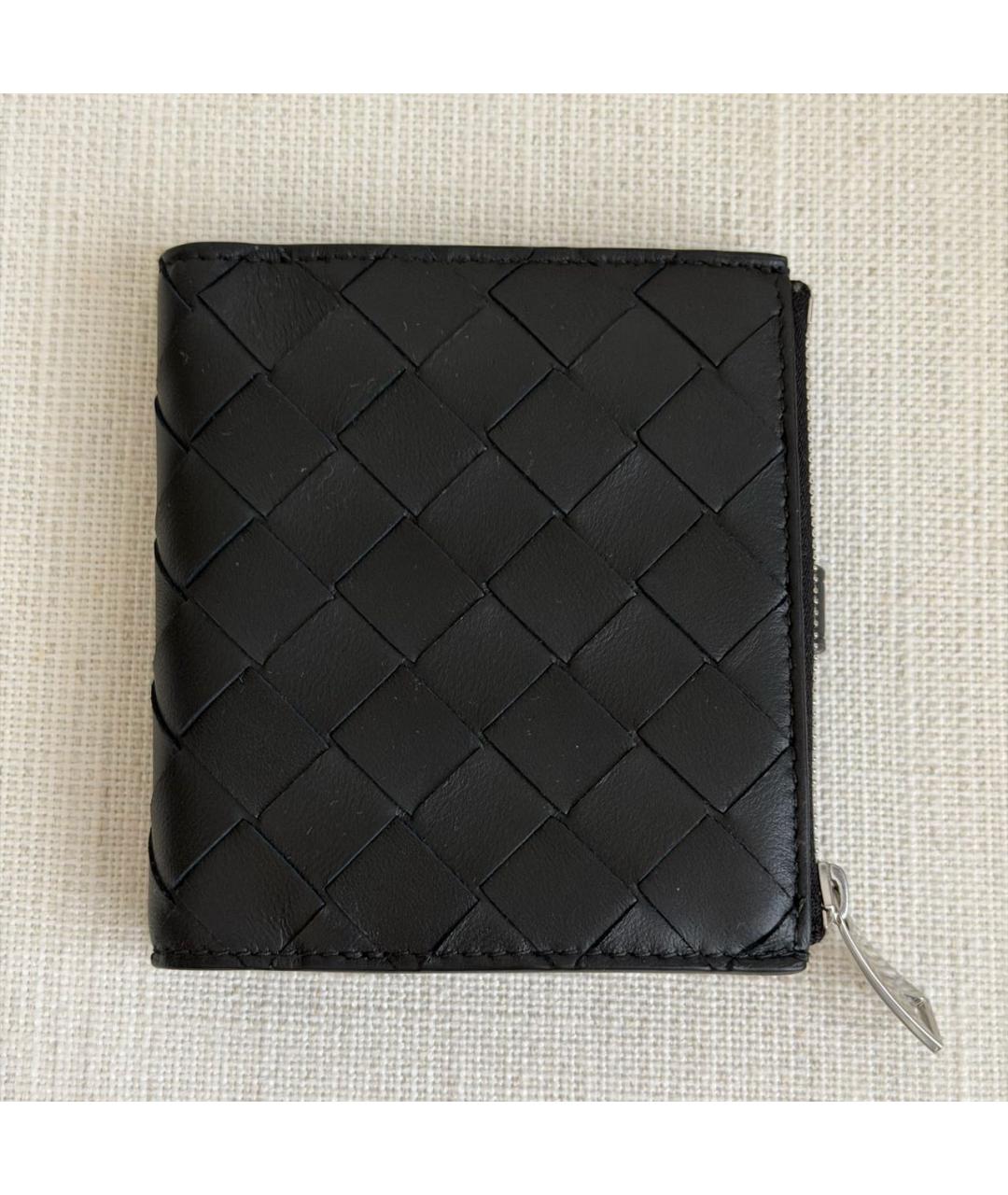 BOTTEGA VENETA Черный кожаный кошелек, фото 2