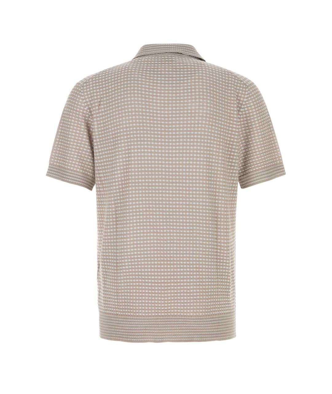 BRIONI Бежевое поло с коротким рукавом, фото 2