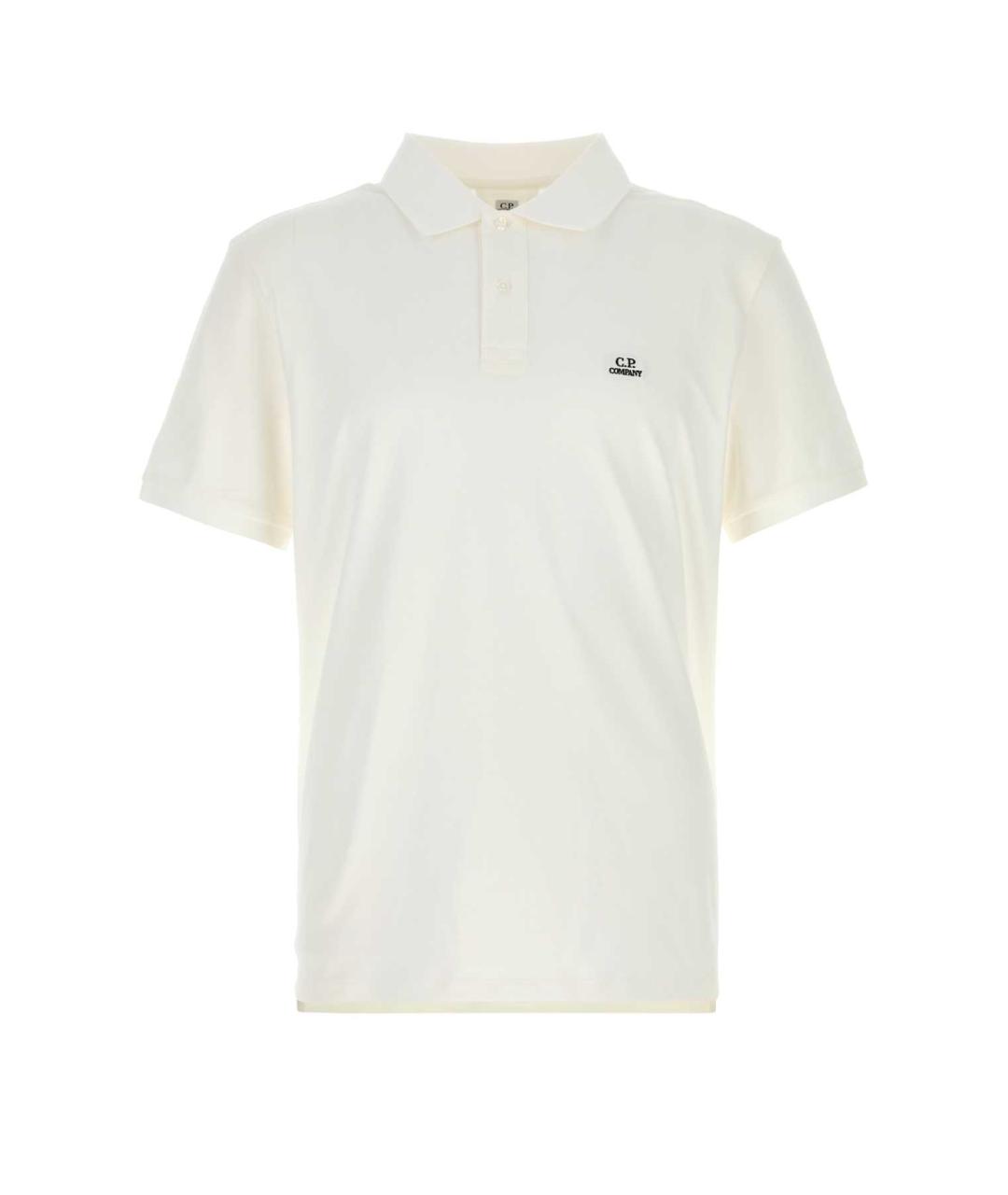 CP COMPANY Белое хлопковое поло с коротким рукавом, фото 1