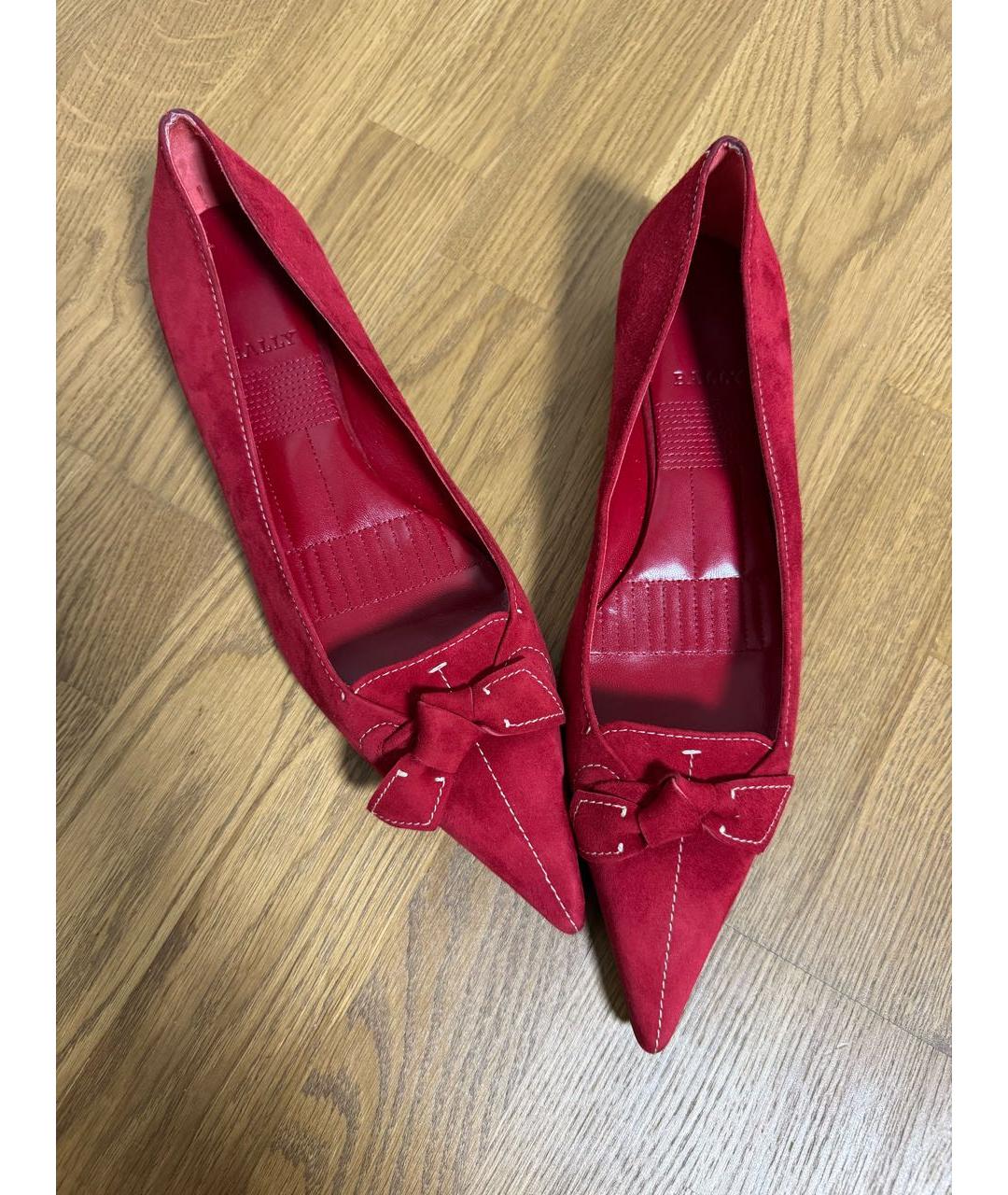 BALLY Красные замшевые лоферы, фото 5